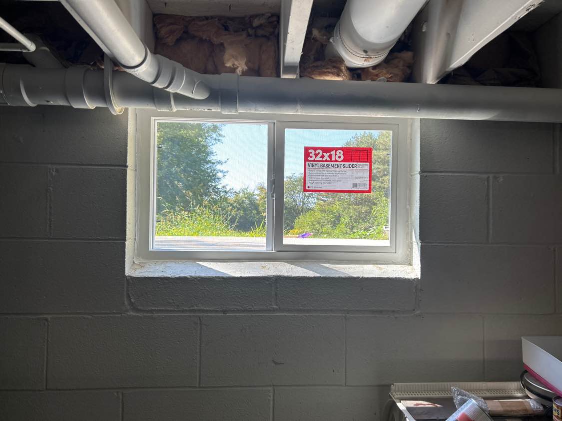 Basement window installation project 5
