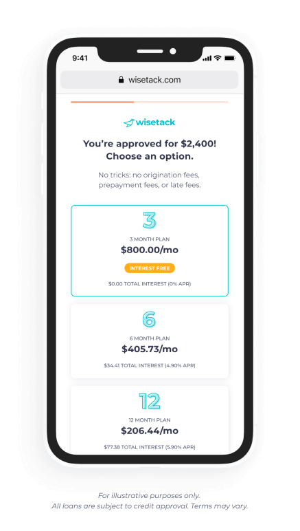Wisetack financing options